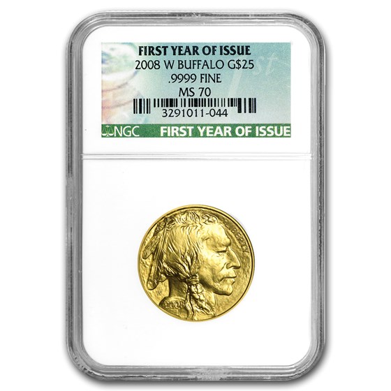 2008-W 1/2 oz Gold Buffalo MS-70 NGC (First Year of Issue) 2008-W 1/2 oz Gold Buffalo MS-70 NGC (First Year of Issue)